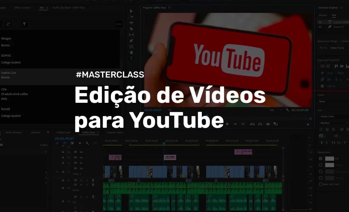 Miniatura do curso Edição de Vídeo para YouTube na Prática